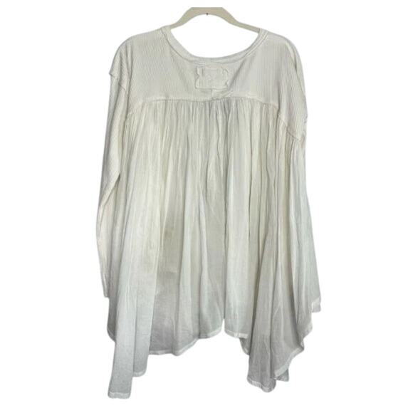 We The Free Women's XSmall Lyrical Tunic Henley Boho Oversized Asymmetrical - Picture 3 of 16